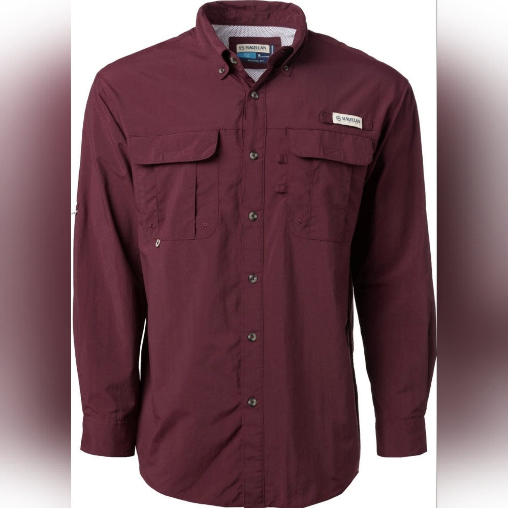 Magellan Outdoors Men's XL Laguna Madre Solid‎ Long Sleeve Fishing Shirt